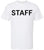 Staff T-Shirt | Printed Work Uniform Crewneck Shirt for Events, Security & Team Staff | Unisex Short Sleeve 100% Cotton Tee