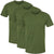 Solid Color Military Style T-Shirts | 100% Cotton Ring Spun Army Color Short Sleeve Crewneck Tee Shirts | 3 Pack