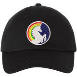 Rainbow Unicorn Embroidered Dad Hat LGBTQ+ Pride Gender Neutral Fashion Unisex Love Hat