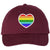 Rainbow Heart Embroidered Dad Hat LGBTQ+ Pride Fashion Gender Neutral Adjustable Baseball Cap