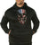 Black Bearded Skull Concealed Carry Stylish and Functional Hoodie with US Flag