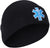 Black - EMS EMT Watch Cap with Medical Star of Life Emblem