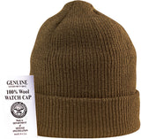 Coyote Brown - Wool Watch Cap Beanie Genuine GI US Govt Dept of Defense Winter Hat