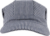 Hickory Stripe - Train Conductor Hat Engineer Cap, Adult, Stretch Fitted Hat