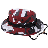 Red Camouflage - Military Camo Boonie Hat - Polyester Cotton