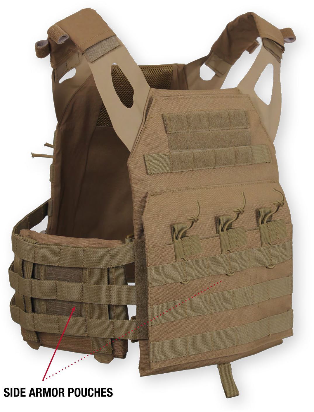 Coyote Brown LACV (Lightweight Armor Carrier Vest) Side Armor Pouch Set