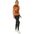 Savage Orange Camo - Short Sleeve Long Length T-Shirt - Poly/Cotton - Women's