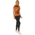 Savage Orange Camo - Womens Long Length Camo T-Shirt