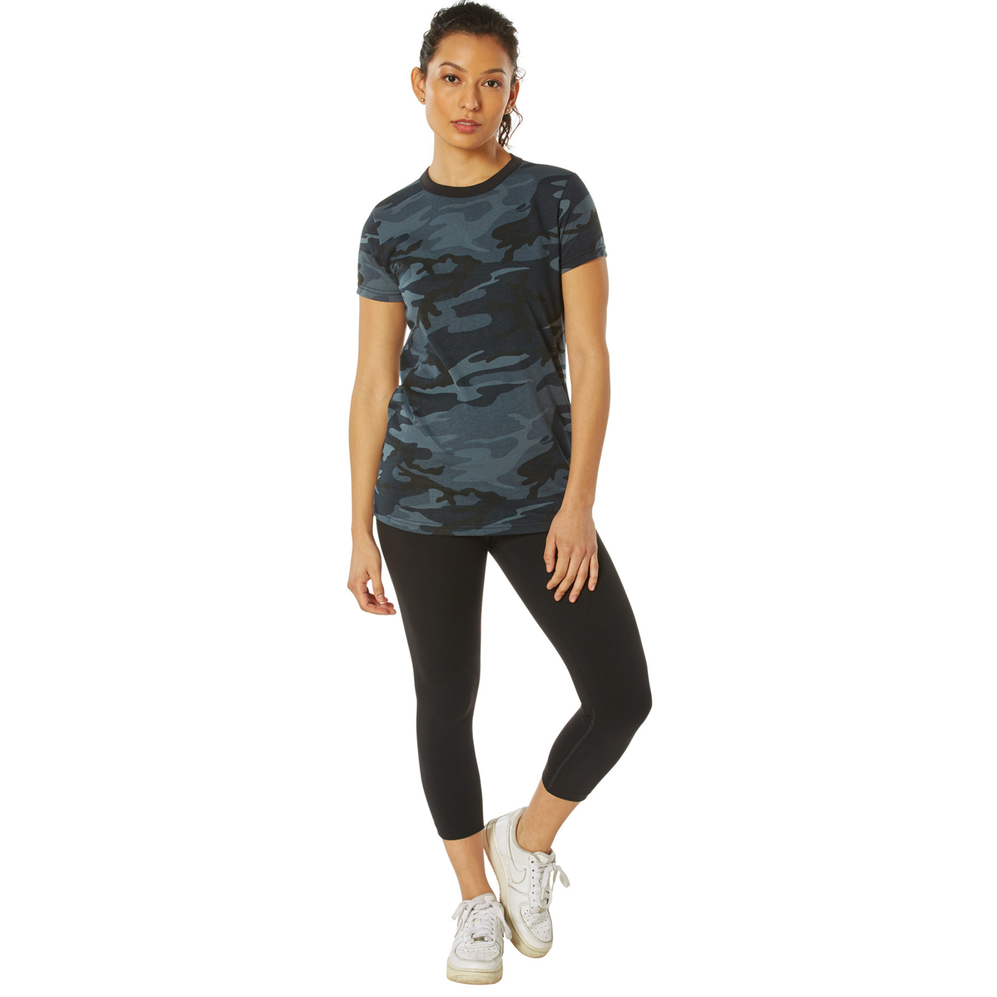 Women's blue 2024 camo t shirt
