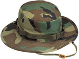Woodland Camouflage - Tactical Military Boonie Hat - 100% Cotton Rip-Stop