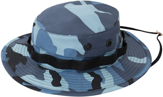 Sky Blue Camouflage - Tactical Military Boonie Hat - Polyester Cotton