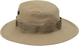 Khaki - Tactical Military Boonie Bucket Hat - 100% Cotton Rip-Stop