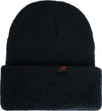 Navy Blue - 100% Wool Double Layered Knit Watch Cap Beanie Winter Hat with Rothco Tag