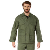 Olive Drab R/S BDU Shirt - 100% Rip-Stop Cotton