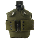 Olive Drab - Military GI Style 1 Quart Plastic Canteen with Pistol Belt Kit