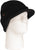 Black Wool Watch Cap with Brim