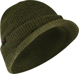 Olive Drab - 100% Wool Double Layered Visor Jeep Watch Cap Warm Beanie with Brim & Rothco Tag