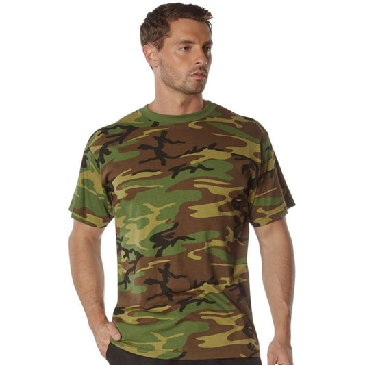 Woodland Camo - 100% Cotton Camo T-Shirt Standard Fit Camouflage Shirt