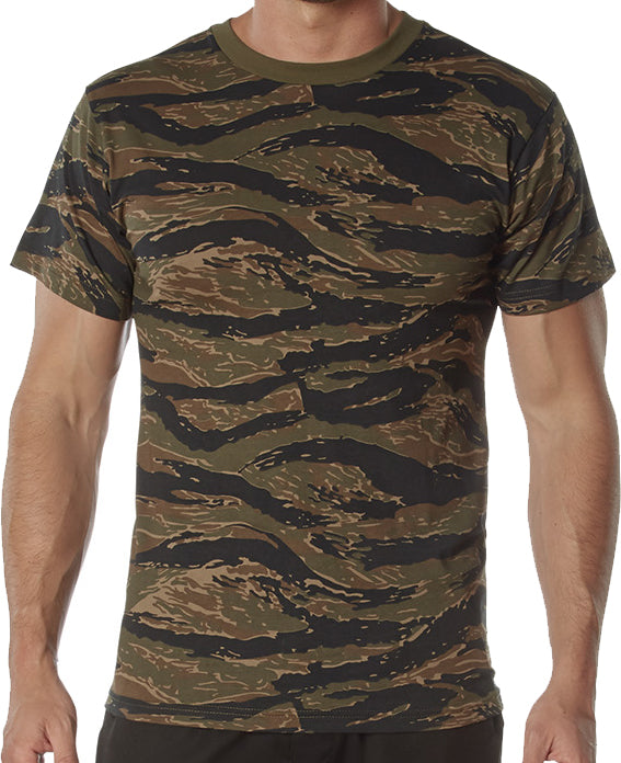 Tiger Stripe Camo - 100% Cotton Camo T-Shirt – Standard Fit Camouflage Shirt