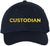Custodian Embroidered Text Baseball Cap | Cleaning Crew Work Job Maintenance | Structured Hat