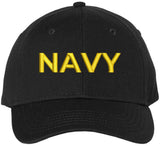 Navy Embroidered Baseball Cap | USA America Military Structured Hat