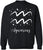 Zodiac Signs Crewneck Sweatshirt | Large Print Astrology Design Horoscope Symbols Sweat Shirt Top, Black