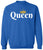 Queen Crown Printed Sweatshirt Royal Gift Valentines Day Girlfriend Cotton Blend Crewneck Pullover
