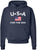 USA For The Win Printed Hoodie American Flag Patriotic 4th of July Pullover, Navy Blue