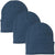 3 Pack Acrylic Beanie Watch Caps, Warm Knit Skull Cap for Men & Women, Blanks Soft Winter Hats