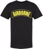 Airborne Logo Army T-Shirt | U.S. Paratrooper Military Tactical Logo 100% Cotton Short Sleeve Tee Shirt