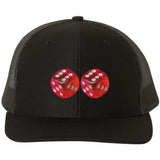 Dice Trucker Hat Embroidered Rolling Dice Craps Table Casino Mesh Back Baseball Cap