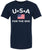 USA for the Win Printed T-Shirt | American Flag Graphic Tee Patriotic 4th of July USA Unisex 100% Cotton Shirt