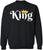 King Crown Printed Sweatshirt Royal Gift Boyfriend Husband Cotton Blend Crewneck Pullover