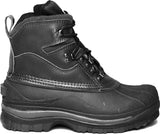 Men's Black Winter Snow Boots Waterproof Non-Slip Insulated Outdoor Ski Classic, Non-Slip Rubber Outsole, Cushioned Insoles, Mid-Calf Height Hiking Boots