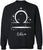 Zodiac Signs Crewneck Sweatshirt | Large Print Astrology Design Horoscope Symbols Sweat Shirt Top, Black