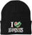 I Love Zombies Embroidered Beanie Hat Halloween Acrylic Warm Winter Skull Watch Cap