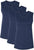Women's Jersey Muscle Tank Top Shirts | Soft Cotton Relaxed Fit Workout Cami Shirts | Sleeveless Athletic Tanks (3-Pack)