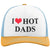 I Heart Hot Dads Embroidered Trucker Hat Funny Gag Love Fathers Day Gift Funny Mesh & Snap Back Cap