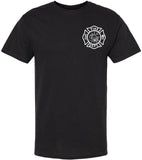 Fire Dept. Fire Rescue T-Shirt | Firefighter First Responder Crewneck Double Side Tee Shirt