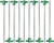 Tent Pegs Stakes T-Top Rubber Top with Heavy Duty Steel Nail Ground Spikes 10