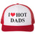 I Heart Hot Dads Embroidered Trucker Hat Funny Gag Love Fathers Day Gift Funny Mesh & Snap Back Cap