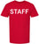 Staff T-Shirt | Printed Work Uniform Crewneck Shirt for Events, Security & Team Staff | Unisex Short Sleeve 100% Cotton Tee