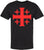 Jerusalem Cross T-Shirt | Christian Crusader Holy Land Symbol Religious Faith Short Sleeve Tee Shirt for Men & Women