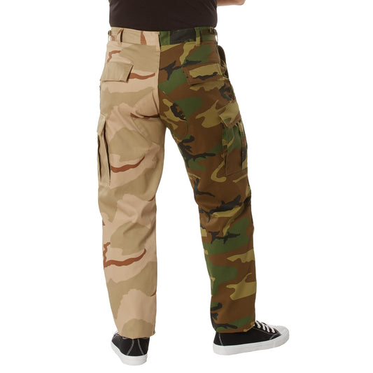 Two Tone Camouflage BDU Pants Military Cargo Fatigue Trousers Cotton Poly Tactical Pants