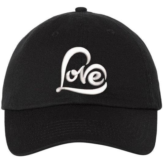 Love Heart Text Embroidered Hat | Mom Girlfriend Loved One Valentines Day Adjustable, Unstructured Dad Cap