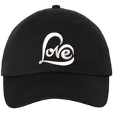 Love Heart Text Embroidered Hat | Mom Girlfriend Loved One Valentines Day Adjustable, Unstructured Dad Cap