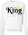 King Crown Printed Sweatshirt Royal Gift Boyfriend Husband Cotton Blend Crewneck Pullover