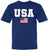 USA Text & Flag T-Shirts | July 4th Patriotic Independence Day Short Sleeve Tee Shirt | MADE IN USA