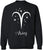 Zodiac Signs Crewneck Sweatshirt | Large Print Astrology Design Horoscope Symbols Sweat Shirt Top, Black