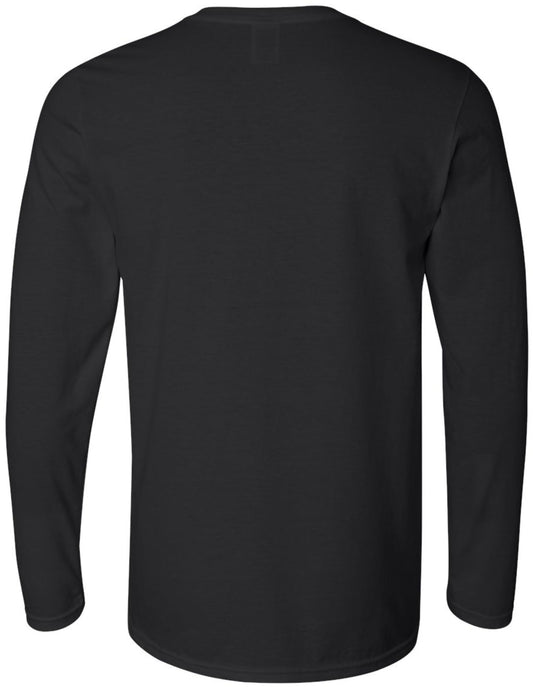 Wake Up Printed Long Sleeve T-Shirt Patriotic American Flag Silver And Red Graphic 100% Cotton Tee